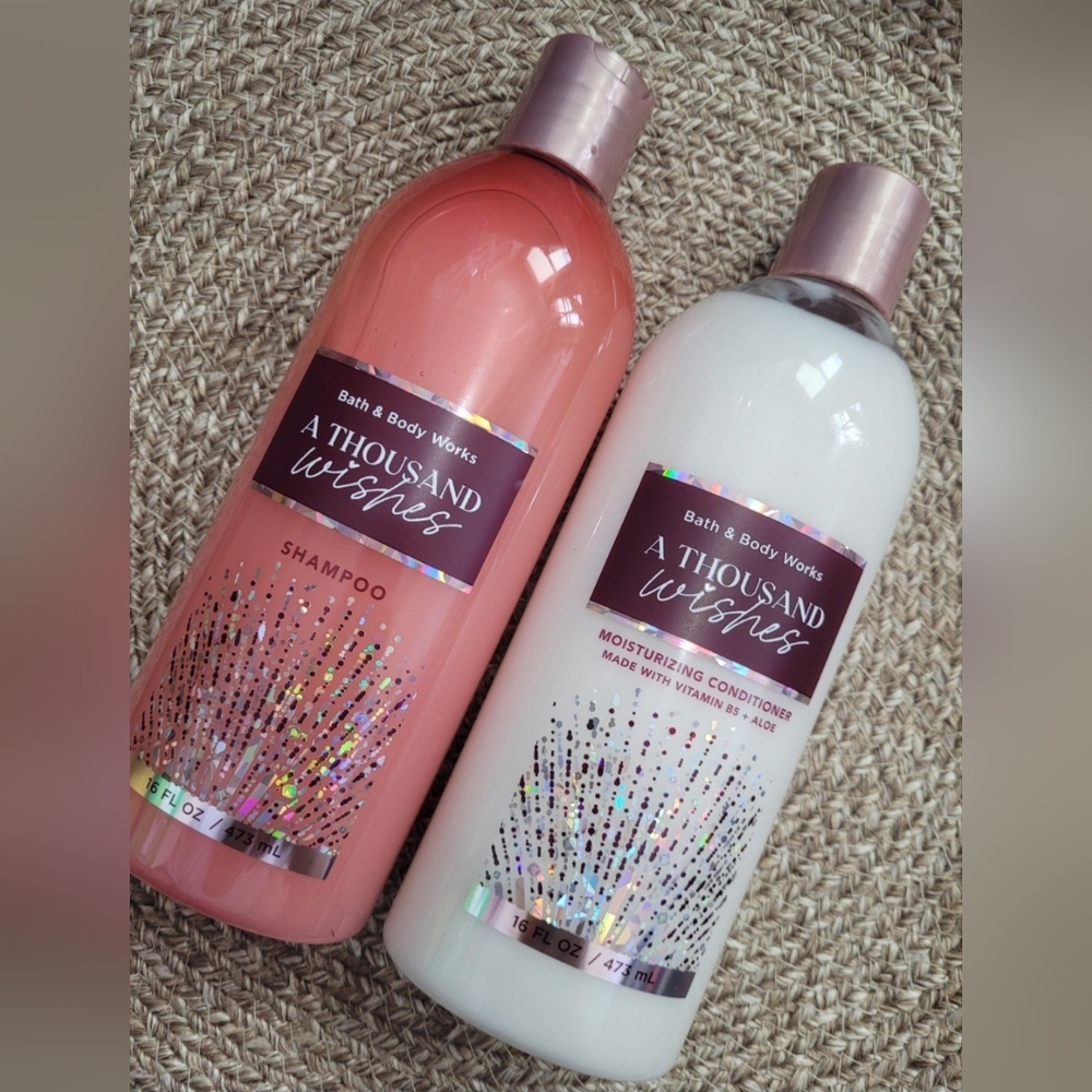 Moisturizing shampoo and conditioner from the "A Thousand Wishes" line by B&BW